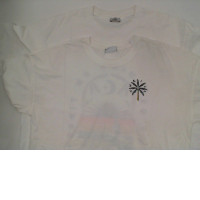 Set of 2 White round neck t-shirt Size L