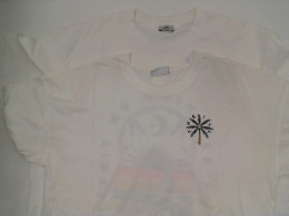 Set of 2 White round neck t-shirt Size L