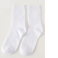 Men's mid-calf socks, white