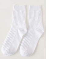 Men's mid-calf socks, white