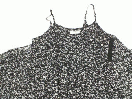  Women's black and white floral dress