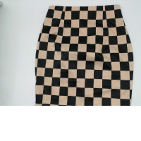 Women's long skirt with checkered pattern Women's long skirt with checkered pattern