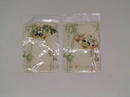 Set of 2 Golden Panda Fan Keychain
