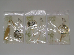 Set of 3 Golden Panda Fan Keychain Set of 3 Golden Panda Fan Keychain