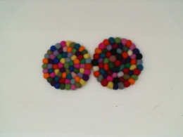 Set of 2 Beaded Coasters Set of 2 Beaded Coasters