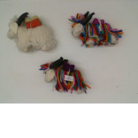 Set of 3 Big wool toy cow