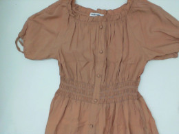 Women's long dress, brick orange Size M