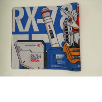 Blue keyboard pad with Gundam design 