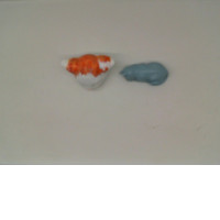 Set of 2 Purple and white orange acrylic cat Set of 2 Purple and white orange acrylic cat