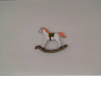 White acrylic horse 