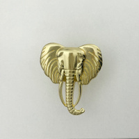 Metal furniture handle in the shape of an elephant