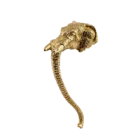 Metal furniture handle in the shape of an elephant