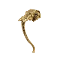 Metal furniture handle in the shape of an elephant