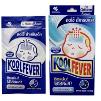 Set of 4 Koolfever Fever reducing gel sheet for older children, gentle formula 