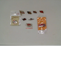 Set of 9 National flag pins of various countries 