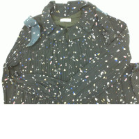 Women's long black dress with multi-colored polka dots Size L