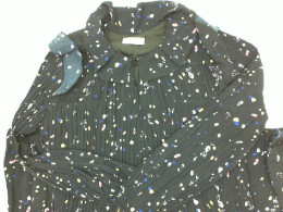 Women's long black dress with multi-colored polka dots Size L