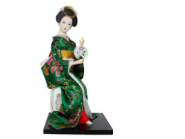 Chinese geisha doll on a stand
