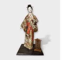 Chinese big geisha doll on a stand