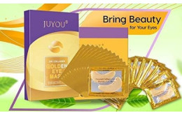 30Packs 24K Gold Gel Crystal Collagen Eye Pads, Under Eye Mask for Moisturizing, Fine Lines, Dark Circles& Puffy Eyes Under Eye Patches