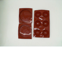 Set of 3 Red silicone baking mold