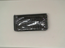 Women's long black leather wallet 