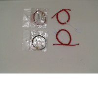 Set of 4 Red and black bracelet 