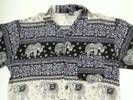 Elephant print short sleeve shirt 