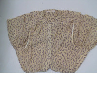 Orange leaf pattern short dress Size S 