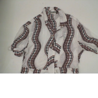 White long-sleeved shirt with pattern Size XS 