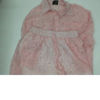 Pink long-sleeved shirt and pink shorts 