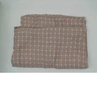 Brown cloth with white stripes 