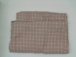 Brown cloth with white stripes 