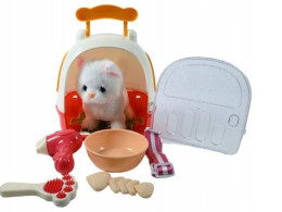 BIAŁY KOTEK NA BATERIE MASKOTKA KOTA Z 