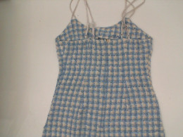 Women's short blue one-shoulder dress Women's short blue one-shoulder dress