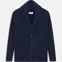 Navy Shawl Collar sweater Navy Shawl Collar sweater