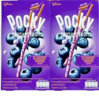 Set of 2  Glico Pocky Crush Fruit BLUEBERRY YOGURT 