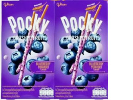 Set of 2  Glico Pocky Crush Fruit BLUEBERRY YOGURT 