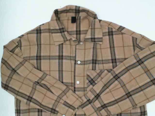 Brown plaid long-sleeved shirt Size L Brown plaid long-sleeved shirt Size L
