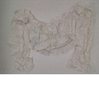 White off-the-shoulder long-sleeved shirt White off-the-shoulder long-sleeved shirt