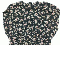 Black floral long dress 