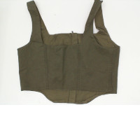 Dark green strapless top 