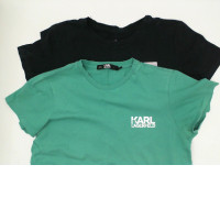 Set of 2 Women's black and gray round neck t-shirt Size S 