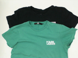 Set of 2 Women's black and gray round neck t-shirt Size S 