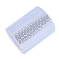 Set of 4 White honeycomb reflective sticker