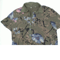 Women's dark green floral long dress 