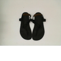 Black covered sandals 