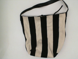 Black and white striped crossbody bag 