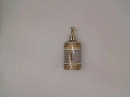 White shampoo pump bottle with gold pattern 