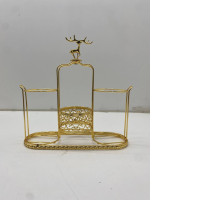 Gold glass stand